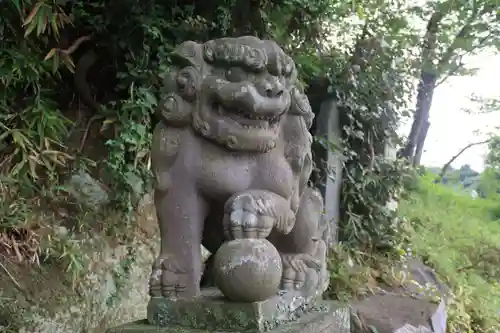 阿久津「田村神社」（郡山市阿久津町）旧社名：伊豆箱根三嶋三社の狛犬