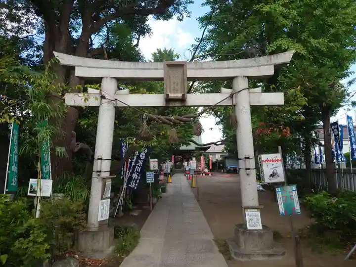 江北氷川神社の鳥居