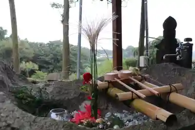 阿久津「田村神社」(郡山市阿久津町)旧社名:伊豆箱根三嶋三社の手水舎