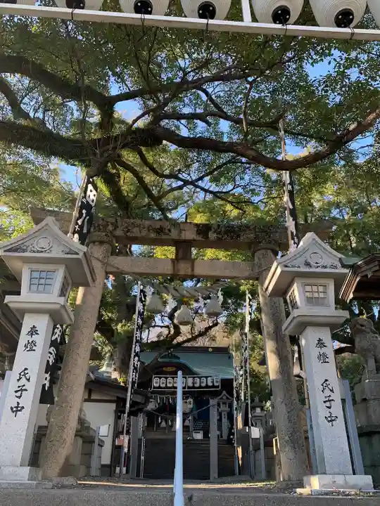津田八幡神社の鳥居