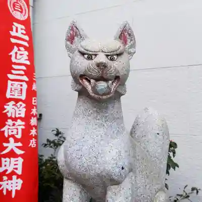 三囲神社(三圍神社)日本橋摂社の狛犬