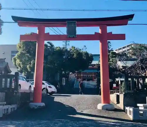 五社神社　諏訪神社の鳥居