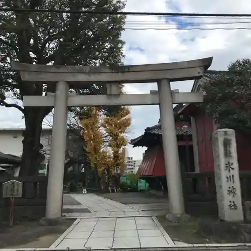 麻布氷川神社の鳥居