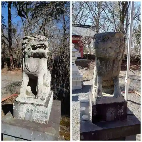 山中浅間神社の狛犬