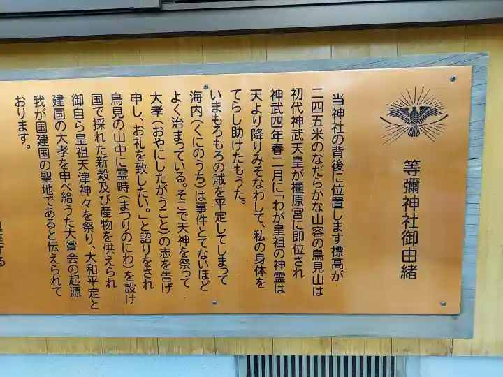 等彌神社の{uncategorized: "未分類", other: "その他", undefined: "問題あり", building: "その他建物", grave: "お墓", sacred_gate: "鳥居", guardian: "狛犬", statue: "像", buddha: "仏像", history: "歴史", nature: "自然", garden: "庭園", animal: "動物", pagoda: "塔", temizu: "手水舎", mountain_gate: "山門・神門", sanctuary: "本殿・本堂", subordinate: "末社・摂社", art: "芸術", scenery: "景色", jizo: "地蔵", ema: "絵馬", goshuin: "御朱印", omikuji: "おみくじ", items: "授与品その他", amulet: "お守り", goshuincho: "御朱印帳", eats: "食事", festival: "お祭り", votive_dance: "神楽", shichigosan: "七五三参", wedding: "結婚式", experience: "体験その他", initially: "初詣", around: "周辺", anti_infection: "感染症対策"}