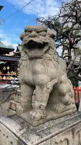 開口神社の狛犬