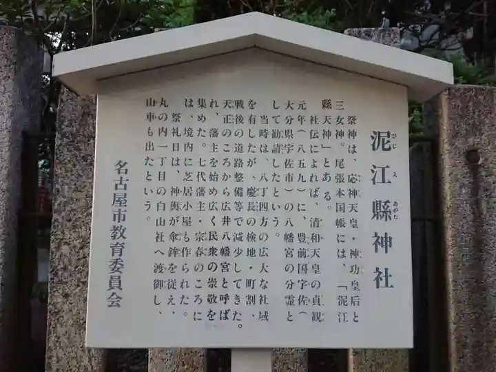 泥江縣神社の歴史
