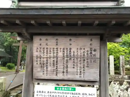 若狭姫神社（若狭彦神社下社）の歴史