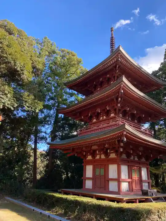 目の霊山 油山寺の塔
