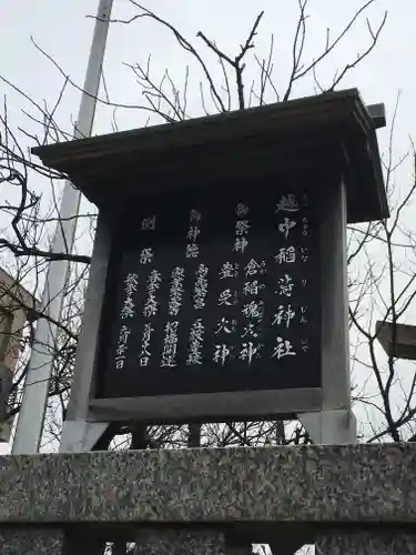 越中稲荷神社の歴史