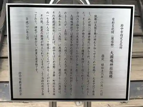 大國魂神社の{uncategorized: "未分類", other: "その他", undefined: "問題あり", building: "その他建物", grave: "お墓", sacred_gate: "鳥居", guardian: "狛犬", statue: "像", buddha: "仏像", history: "歴史", nature: "自然", garden: "庭園", animal: "動物", pagoda: "塔", temizu: "手水舎", mountain_gate: "山門・神門", sanctuary: "本殿・本堂", subordinate: "末社・摂社", art: "芸術", scenery: "景色", jizo: "地蔵", ema: "絵馬", goshuin: "御朱印", omikuji: "おみくじ", items: "授与品その他", amulet: "お守り", goshuincho: "御朱印帳", eats: "食事", festival: "お祭り", votive_dance: "神楽", shichigosan: "七五三参", wedding: "結婚式", experience: "体験その他", initially: "初詣", around: "周辺", anti_infection: "感染症対策"}