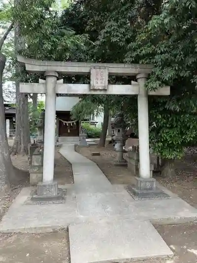 丸子山王日枝神社の鳥居