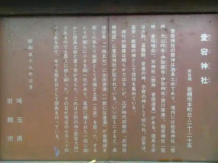 岩槻愛宕神社の歴史