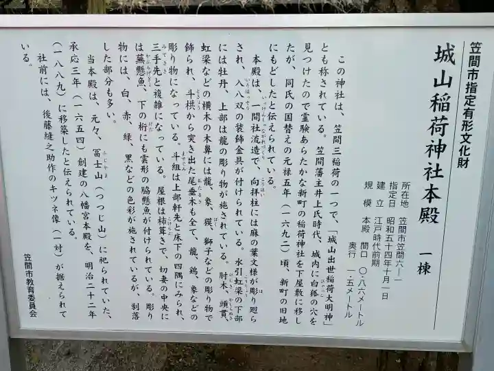 城山稲荷神社の{uncategorized: "未分類", other: "その他", undefined: "問題あり", building: "その他建物", grave: "お墓", sacred_gate: "鳥居", guardian: "狛犬", statue: "像", buddha: "仏像", history: "歴史", nature: "自然", garden: "庭園", animal: "動物", pagoda: "塔", temizu: "手水舎", mountain_gate: "山門・神門", sanctuary: "本殿・本堂", subordinate: "末社・摂社", art: "芸術", scenery: "景色", jizo: "地蔵", ema: "絵馬", goshuin: "御朱印", omikuji: "おみくじ", items: "授与品その他", amulet: "お守り", goshuincho: "御朱印帳", eats: "食事", festival: "お祭り", votive_dance: "神楽", shichigosan: "七五三参", wedding: "結婚式", experience: "体験その他", initially: "初詣", around: "周辺", anti_infection: "感染症対策"}