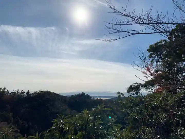 七面山七面堂の景色