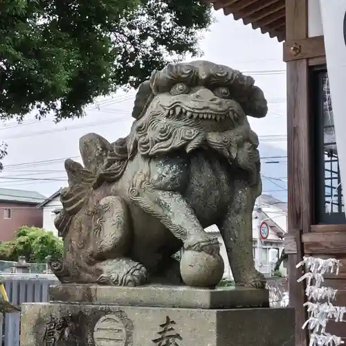 三会温泉神社の狛犬