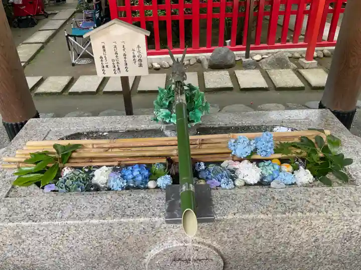 新田神社の手水舎
