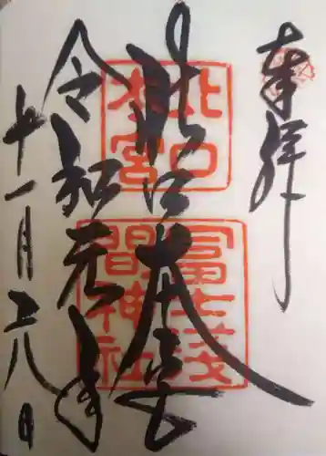 北口本宮冨士浅間神社の御朱印