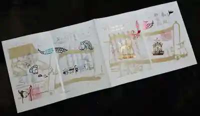 「大嘗祭」御朱印は先月の「即位の礼」の御朱印と続きになっており、見開き4ページの豪華仕様となっております~。
10月に即位の礼の御朱印をいただけなかった方、ご安心を。
今月の「大嘗祭」御朱印と合わせていただけちゃいますよ。