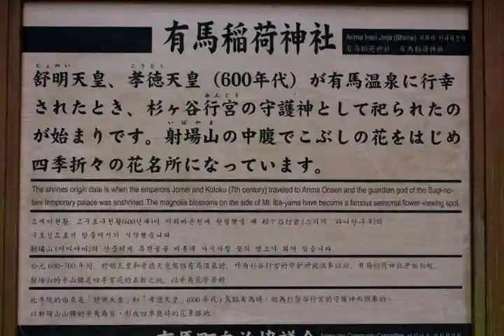 有馬稲荷神社の歴史