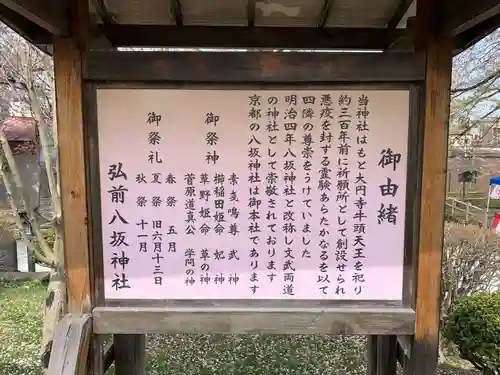 弘前八坂神社の歴史