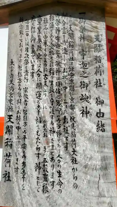 天開稲荷社の歴史