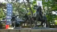 川中島古戦場八幡社の像