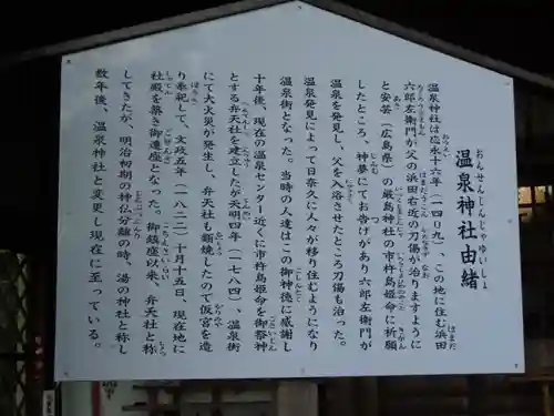 温泉神社の歴史