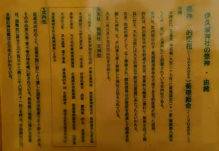 伊久波神社(下三宅)の歴史