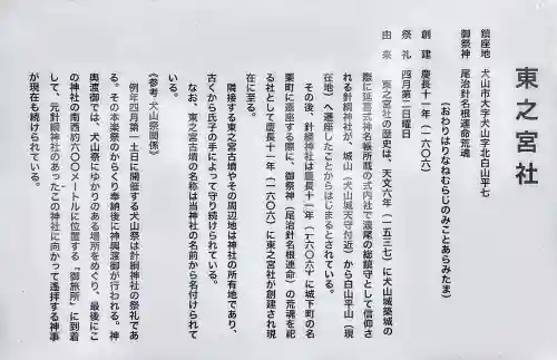 東之宮社の歴史
