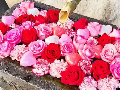 差出磯大嶽山神社 仕事と健康と厄よけの神さまの手水舎