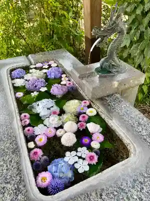 祖母井神社の手水舎