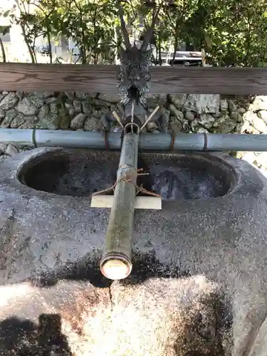 龍田大社の手水舎