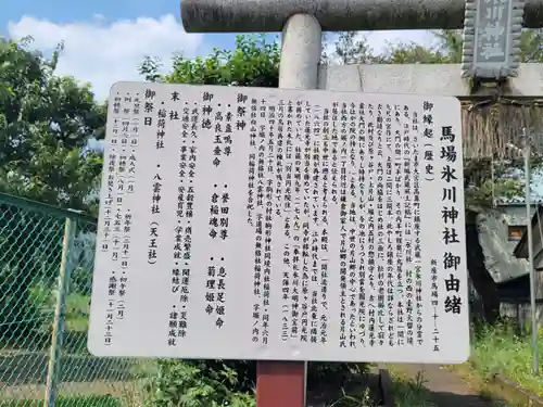 馬場氷川神社の歴史