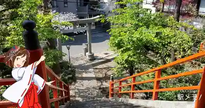 於玉稲荷神社の鳥居