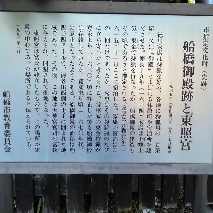 船橋東照宮の歴史