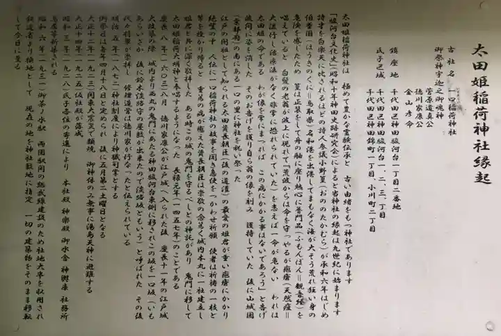 太田姫稲荷神社(東京都)