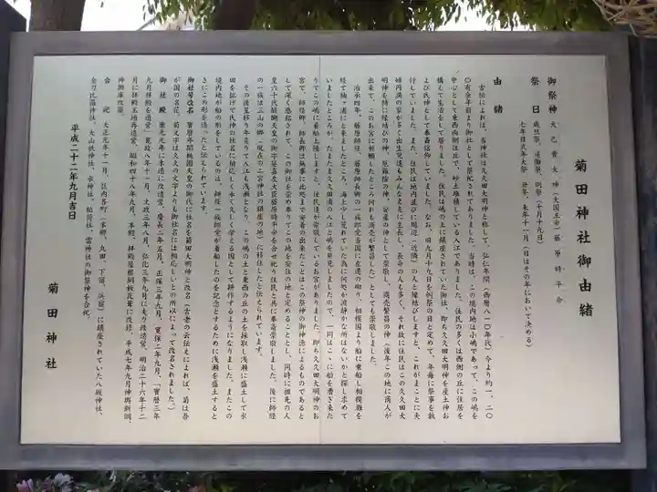 菊田神社の歴史