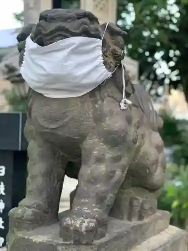 矢向日枝神社の狛犬