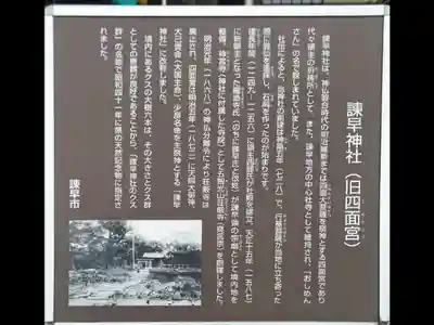 諫早神社(九州総守護 四面宮)の歴史