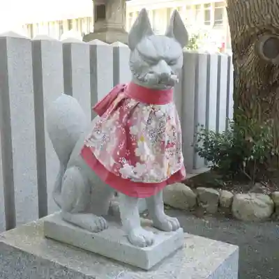 開口神社の狛犬