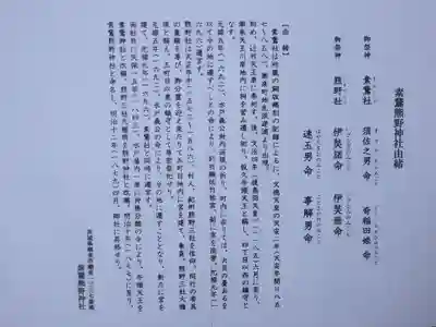 素鵞熊野神社の歴史