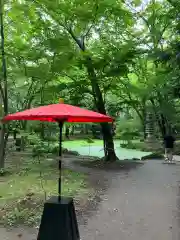 帯廣神社の庭園