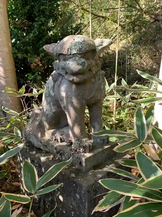 神社(名称不明)の狛犬