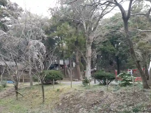 間々田八幡宮の庭園