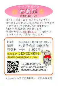 春らしい日差しの下、梅の花も良い香りを漂わせています。
下記の通り、水子供養、先祖供養を行う
「水かけ地蔵法会」を開催します。
準備の都合上、3月12日までにご連絡くだ
さいますよう、ご案内いたします。
所要時間は、護摩祈願+供養で1時間ほど。
何らかの理由で、菩提寺でご供養できない方、
水子供養をどうしたらよいかわからないでいる方、
ご家族以外の方のご供養、ペットのご供養も承ります。
また、お寺に来られない場合もお申込みいただけます。
ご供養終了後は、月替わりの御朱印をお渡し、または郵送にてお送りいたします。
開催:2026年3月15日(日) 11時より
お申し込みはこちらから
https://denpoin.shop-pro.jp/?pid=151753633