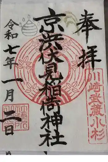 京濱伏見稲荷神社の御朱印 2025年01月
