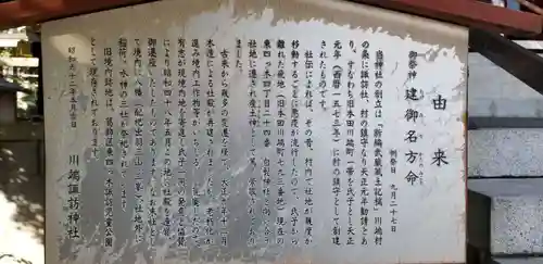 諏訪神社の歴史