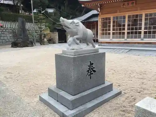 足立山妙見宮の狛犬