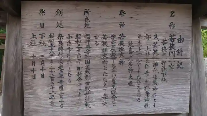 若狭彦神社(上社)の歴史